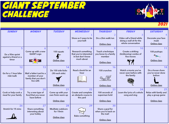 GIANT September Challenges